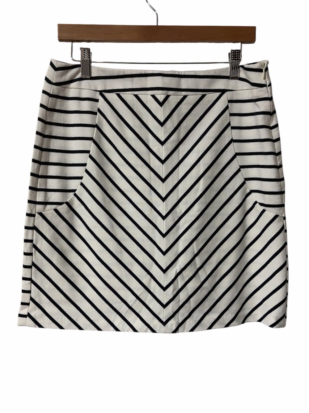Cynthia Rowley Graphic Chevron Stipe Mini Skirt